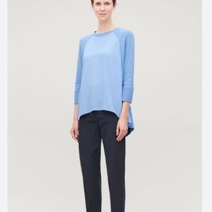 COS Silk Women's Blue Sweater